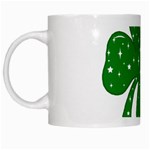 Sparkly Clover White Mugs Left