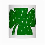 Sparkly Clover White Mugs Center