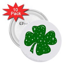 Sparkly Clover 2.25  Buttons (10 pack) 