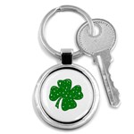 Sparkly Clover Key Chains (Round)  Front