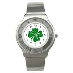 Sparkly Clover Stainless Steel Watch