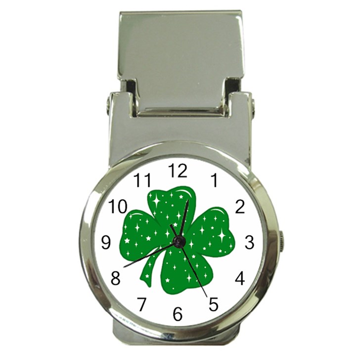 Sparkly Clover Money Clip Watches