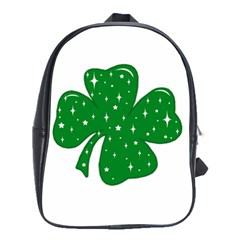 Sparkly Clover School Bag (large) by Valentinaart