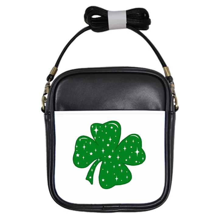 Sparkly Clover Girls Sling Bags