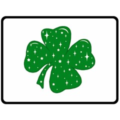 Sparkly Clover Fleece Blanket (large)  by Valentinaart