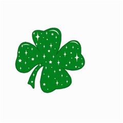 Sparkly Clover Small Garden Flag (two Sides) by Valentinaart