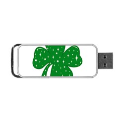 Sparkly Clover Portable Usb Flash (two Sides) by Valentinaart