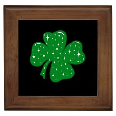 Sparkly Clover Framed Tiles by Valentinaart