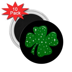 Sparkly Clover 2 25  Magnets (10 Pack)  by Valentinaart