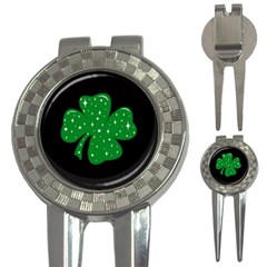 Sparkly Clover 3-in-1 Golf Divots by Valentinaart