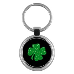 Sparkly Clover Key Chains (round)  by Valentinaart