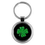 Sparkly Clover Key Chains (Round)  Front