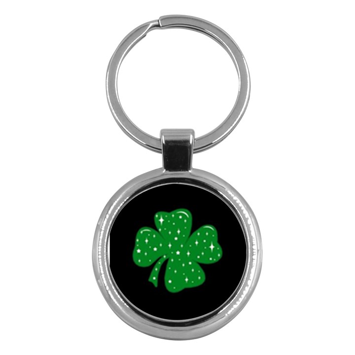 Sparkly Clover Key Chains (Round) 