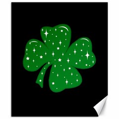 Sparkly Clover Canvas 8  X 10  by Valentinaart