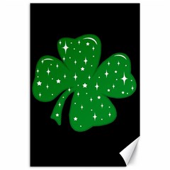 Sparkly Clover Canvas 24  X 36  by Valentinaart