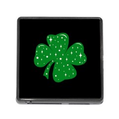 Sparkly Clover Memory Card Reader (square) by Valentinaart