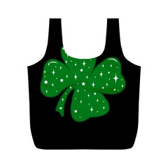 Sparkly Clover Full Print Recycle Bags (m)  by Valentinaart