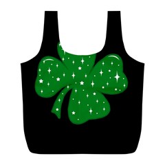 Sparkly Clover Full Print Recycle Bags (l)  by Valentinaart