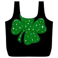 Sparkly Clover Full Print Recycle Bags (l)  by Valentinaart