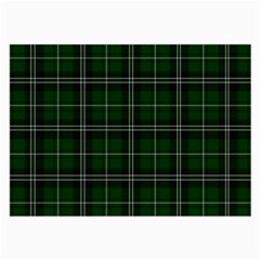 Green Plaid Pattern Large Glasses Cloth (2-side) by Valentinaart