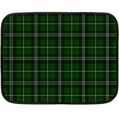 Green Plaid Pattern Fleece Blanket (mini) by Valentinaart