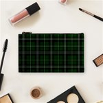 Green Plaid Pattern Cosmetic Bag (Small)  Front