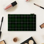 Green Plaid Pattern Cosmetic Bag (Small)  Back