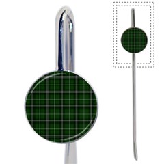 Green Plaid Pattern Book Mark by Valentinaart