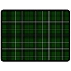 Green Plaid Pattern Fleece Blanket (large)  by Valentinaart