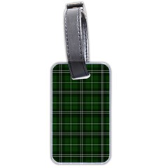 Green Plaid Pattern Luggage Tags (two Sides) by Valentinaart