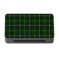 Green Plaid Pattern Memory Card Reader With Cf by Valentinaart