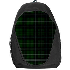 Green Plaid Pattern Backpack Bag by Valentinaart