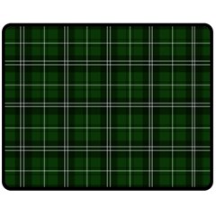 Green Plaid Pattern Double Sided Fleece Blanket (medium)  by Valentinaart