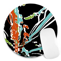 Multicolor Abstract Design Round Mousepads by dflcprints