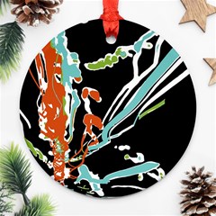 Multicolor Abstract Design Ornament (round) by dflcprints