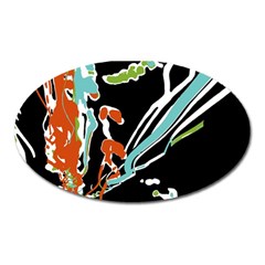 Multicolor Abstract Design Oval Magnet by dflcprints