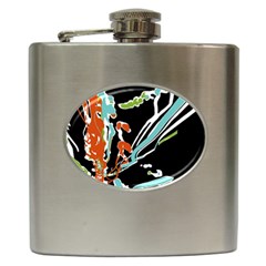 Multicolor Abstract Design Hip Flask (6 Oz) by dflcprints