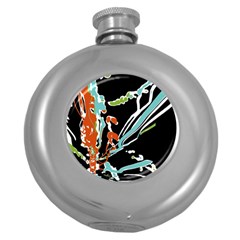 Multicolor Abstract Design Round Hip Flask (5 Oz) by dflcprints