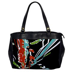 Multicolor Abstract Design Office Handbags by dflcprints