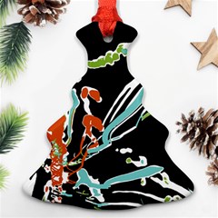 Multicolor Abstract Design Christmas Tree Ornament (two Sides) by dflcprints