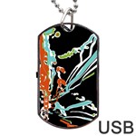 Multicolor Abstract Design Dog Tag USB Flash (Two Sides) Front