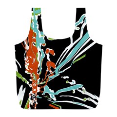 Multicolor Abstract Design Full Print Recycle Bags (l)  by dflcprints