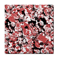 Textured Floral Collage Tile Coasters by dflcprints