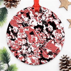 Textured Floral Collage Ornament (round) by dflcprints