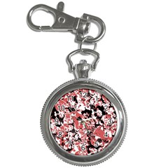 Textured Floral Collage Key Chain Watches by dflcprints