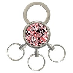 Textured Floral Collage 3-ring Key Chains by dflcprints