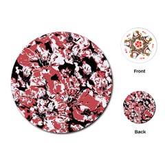 Textured Floral Collage Playing Cards (round)  by dflcprints