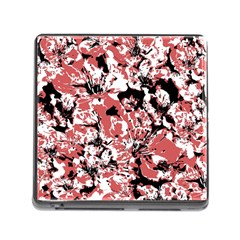 Textured Floral Collage Memory Card Reader (square) by dflcprints