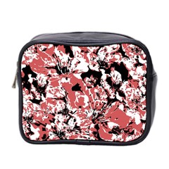 Textured Floral Collage Mini Toiletries Bag 2-side by dflcprints