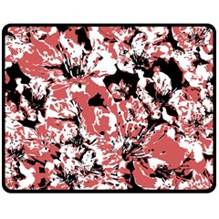 Textured Floral Collage Fleece Blanket (medium)  by dflcprints